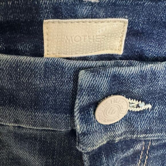 Mother NWOT The Looker In Double Trouble Wash Skinny Light Fading Denim Size 25 - Picture 11 of 16
